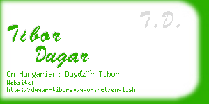 tibor dugar business card